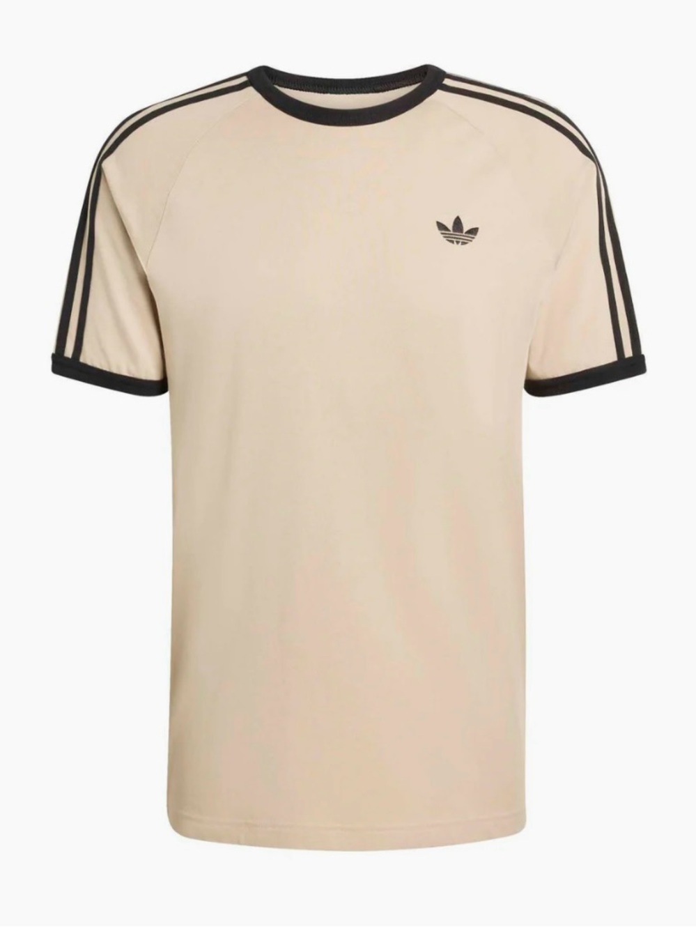 adidas Beige Short Sleeve Tee with Black Trim